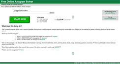 Desktop Screenshot of anagram-solver.net